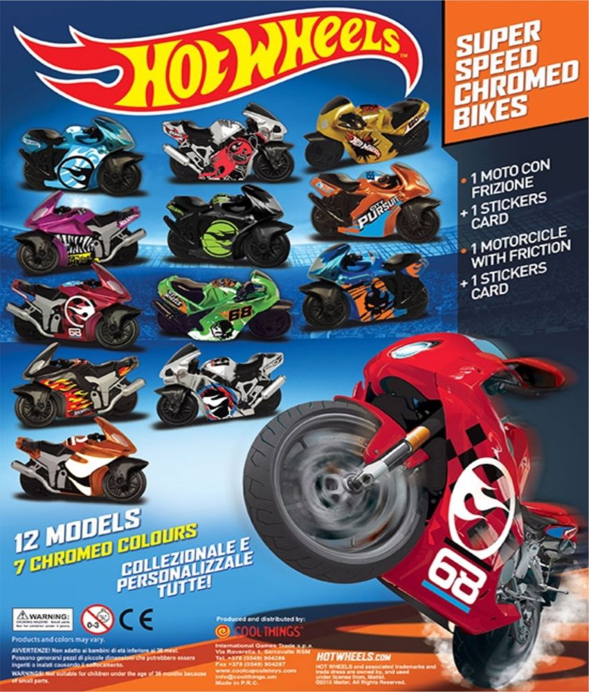 Hot Wheels Super Speed Chromed Bikes (50mm) Capsules Toyvend