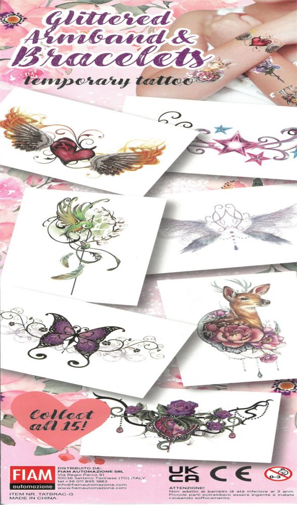 Glittered Armband & Bracelets (Flat Pack Tattoos) Tattoos Toyvend