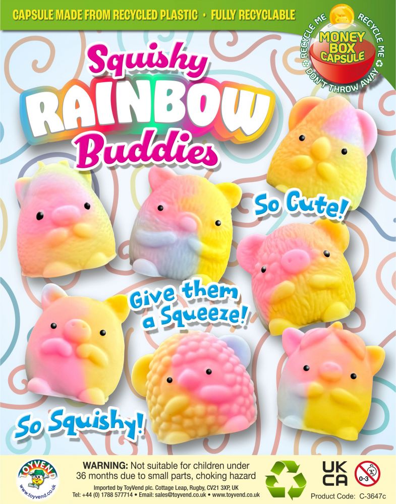 Squishy Rainbow Buddies (55mm)